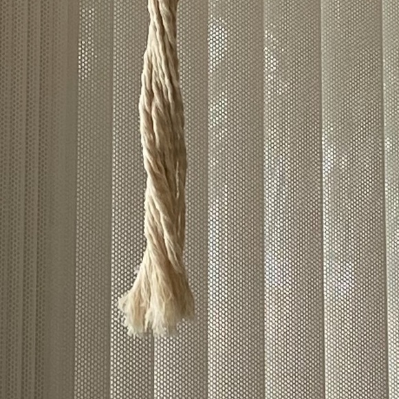 COPY - BOHO Macrame Plant hanger 26 inches Cotton - Picture 3 of 4